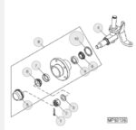 Buje completo rueda trasera LH 2WD John Deere AMT5075 - Imagen 2