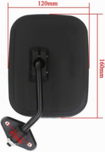 Espejo retrovisor para tractor excavadora exterior carretilla elevadora caravana camiones vehículo eléctrico tres cuatro ruedas reparto remolque césped cargador carrito de golf (negro, un par) - Imagen 3