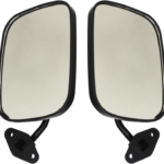 Espejo retrovisor para tractor excavadora exterior carretilla elevadora caravana camiones vehículo eléctrico tres cuatro ruedas reparto remolque césped cargador carrito de golf (negro, un par)