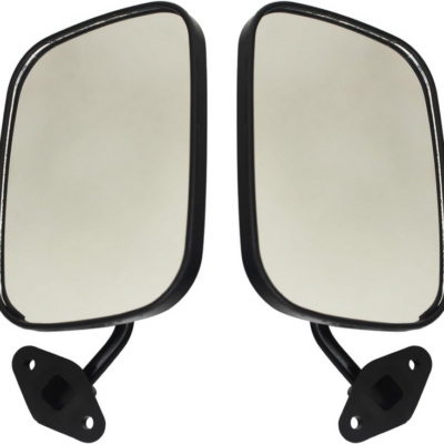 Espejo retrovisor para tractor excavadora exterior carretilla elevadora caravana camiones vehículo eléctrico tres cuatro ruedas reparto remolque césped cargador carrito de golf (negro, un par)