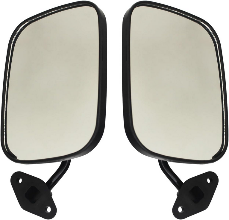 ESPEJO3 Espejo retrovisor para tractor excavadora exterior carretilla elevadora caravana camiones vehículo eléctrico tres cuatro ruedas reparto remolque césped cargador carrito de golf (negro, un par) - Imagen 1
