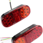 2PCS Pilotos LED Remolque, 12V Impermeable Universal Piloto Trasero Remolque Luces de Freno Traseras Con Lámpara De Matrícula, Para Camión/RV/Caravana/Barco/Luces Remolque Traseras (2PCS)