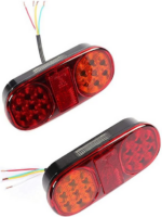 2PCS Pilotos LED Remolque, 12V Impermeable Universal Piloto Trasero Remolque Luces de Freno Traseras Con Lámpara De Matrícula, Para Camión/RV/Caravana/Barco/Luces Remolque Traseras (2PCS)
